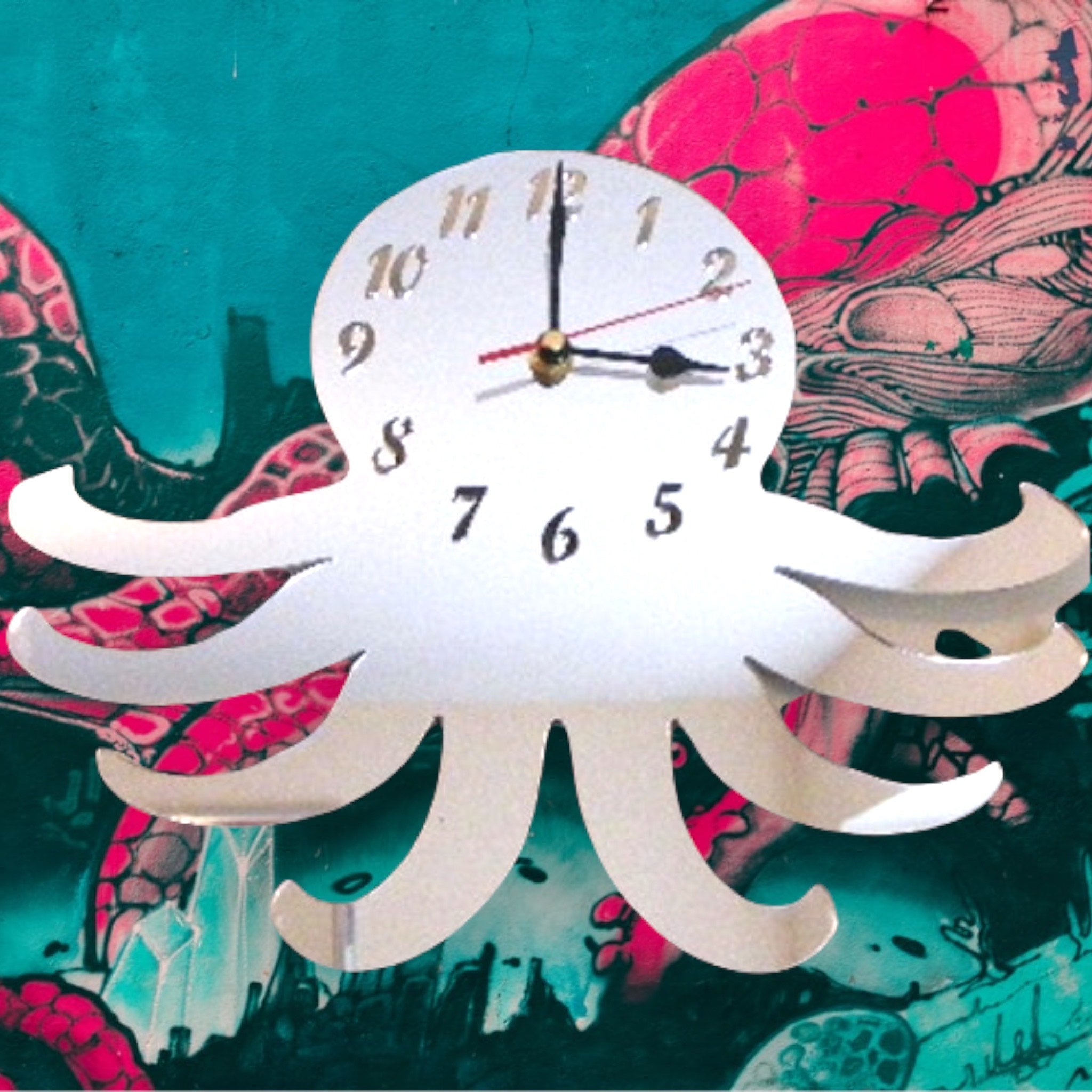 Octopus Shaped Clocks - Many Colour Choices