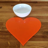 Heart Shaped Placemat Set - Orange