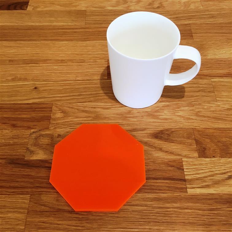 Octagonal Coaster Set - Orange