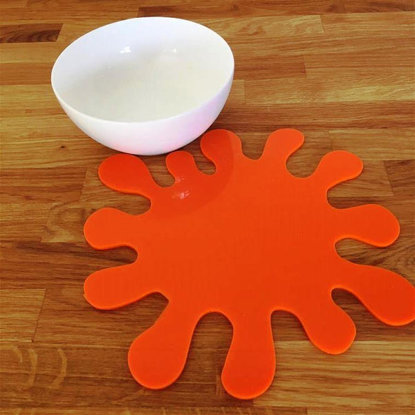 Splash Shaped Placemat Set - Orange