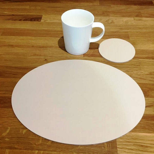 Oval Placemat and Coaster Set - Latte