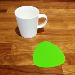 Pebble Shaped Coaster Set - Lime Green