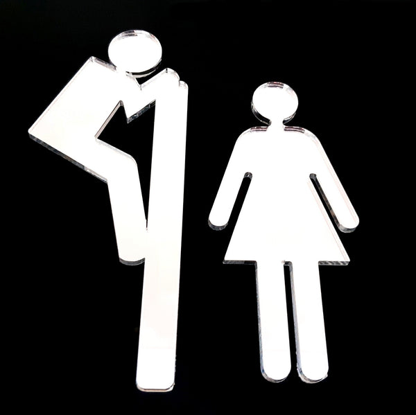 Peeping Male & Female Toilet Door Signs