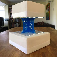 Cake Pillars Square Butterfly - Bright Blue