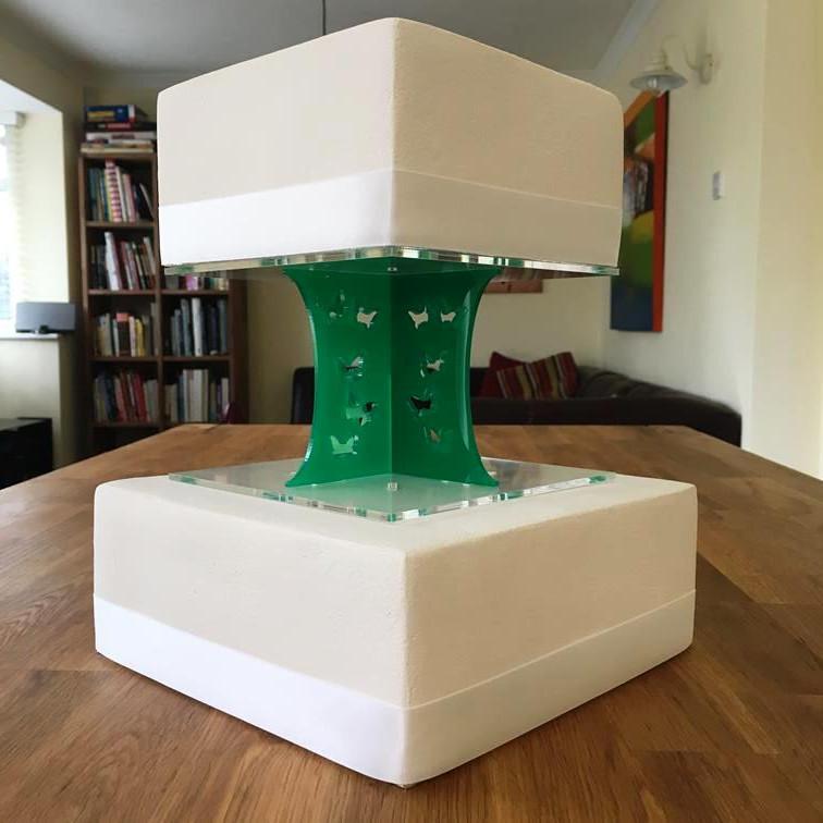 Cake Pillars Square Butterfly - Green