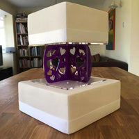Cake Pillars Square Heart - Purple
