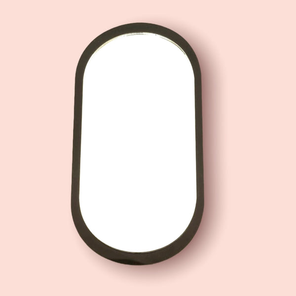 Pill Shaped Mirrors with a Colour Frame of your choice & Hooks