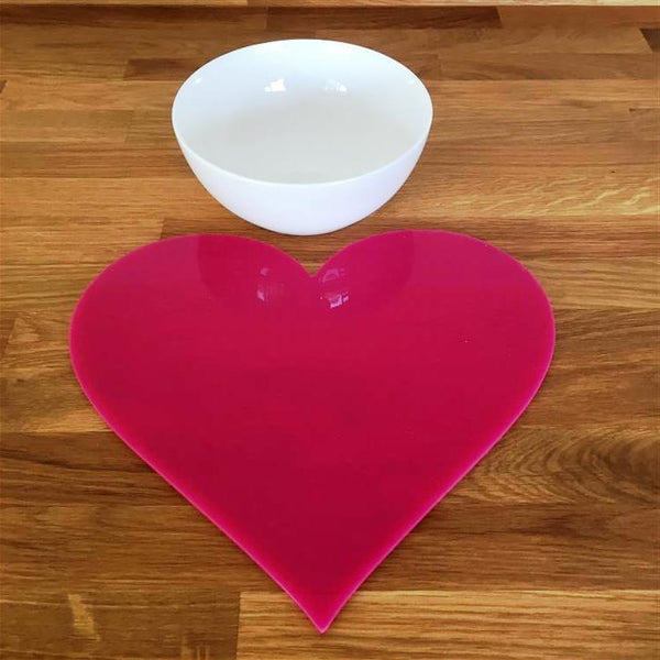 Heart Shaped Placemat Set - Pink