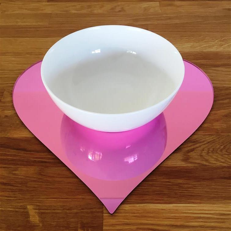 Heart Shaped Placemat Set - Pink Mirror