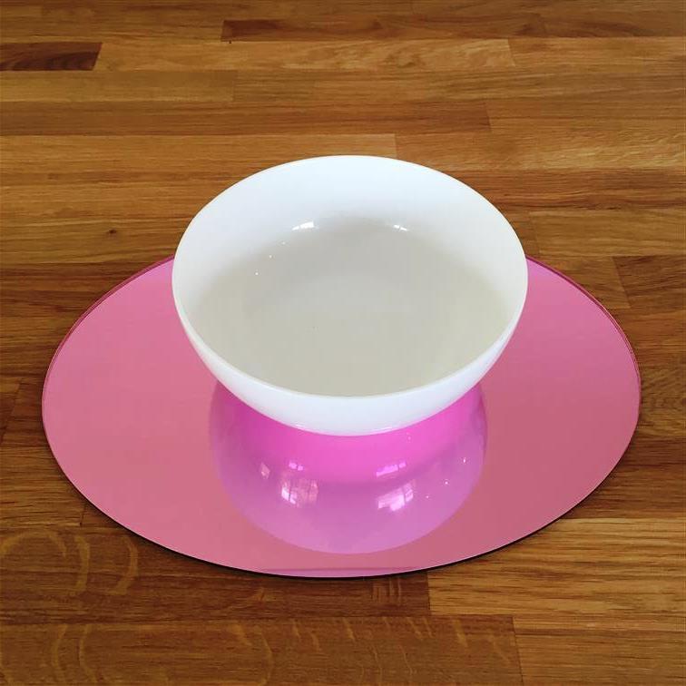 Oval Placemat Set - Pink Mirror