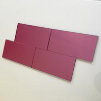 Rectangular Tiles - Pink Mirror