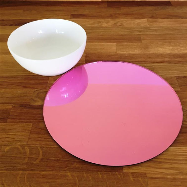 Round Placemat Set - Pink Mirror