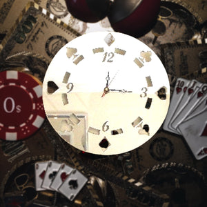 Casino Chip Shaped Clocks - Many Colour Choices