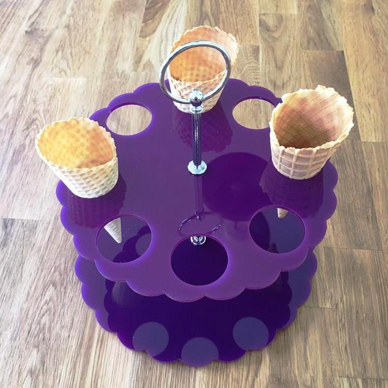 Ice Cream Cone Stand - Purple