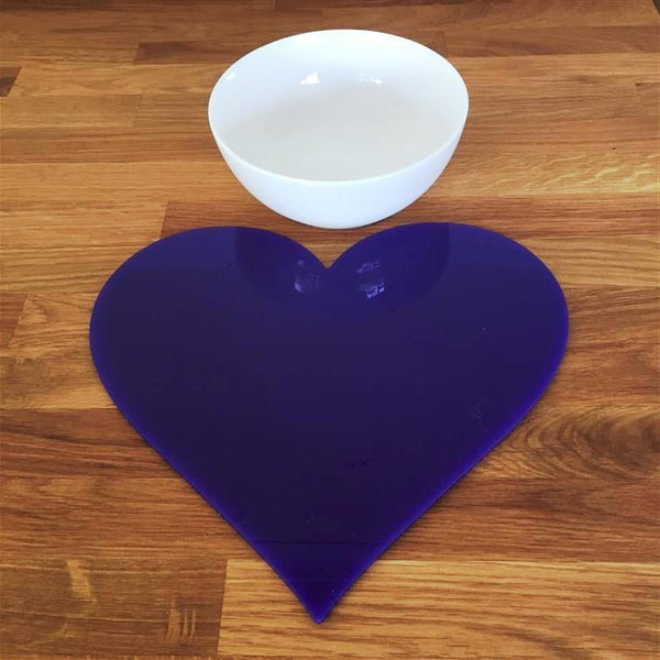 Heart Shaped Placemat Set - Purple
