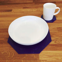 Octagonal Placemat and Coaster Set - Purple