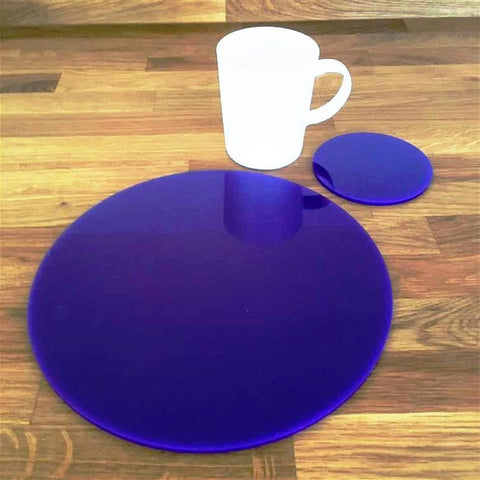 Round Placemat and Coaster Set - Purple