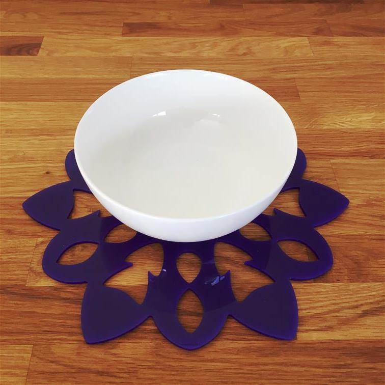 Snowflake Shaped Placemat Set - Purple