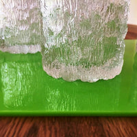 Rectangular Serving Tray with Handle - Lime Green