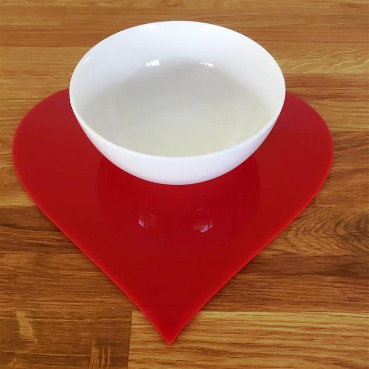 Heart Shaped Placemat Set - Red
