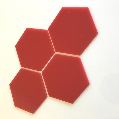 Hexagon Tiles - Red