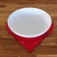 Heart Shaped Placemat Set - Red Mirror