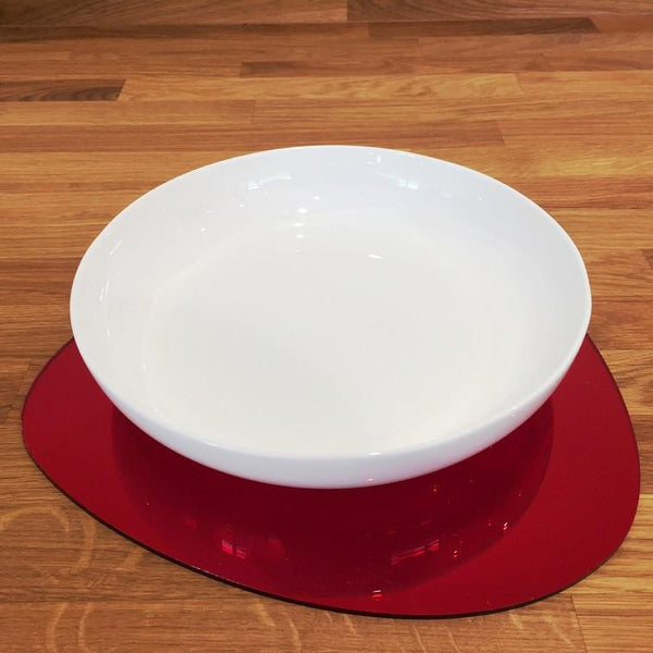 Pebble Shaped Placemat Set - Red Mirror