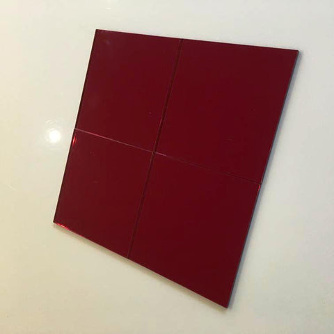 Square Tiles - Red Mirror