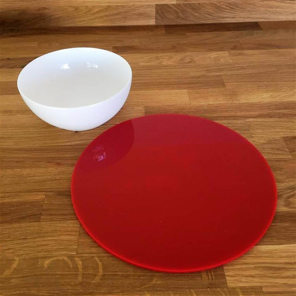Round Placemat Set - Red