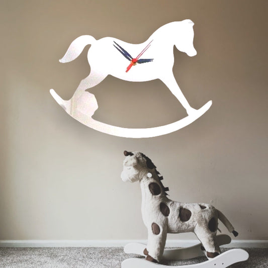 Rocking Horse Shaped Clocks - Many Colour Choices