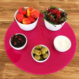 Round Serving Mat/Table Protector - Pink Gloss