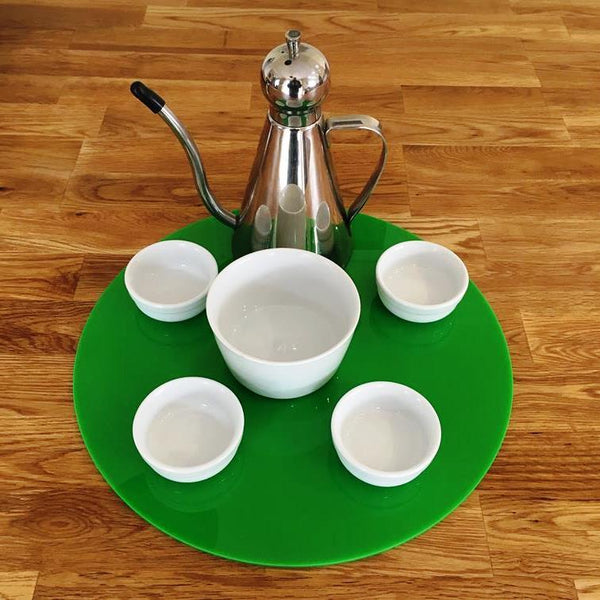 Round Serving Mat/Table Protector - Bright Green Gloss