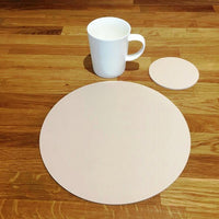 Round Placemat and Coaster Set - Latte