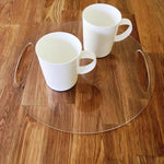 Round Flat Serving Tray - Clear