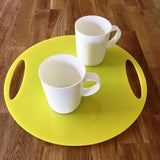 Round Flat Serving Tray - Yellow