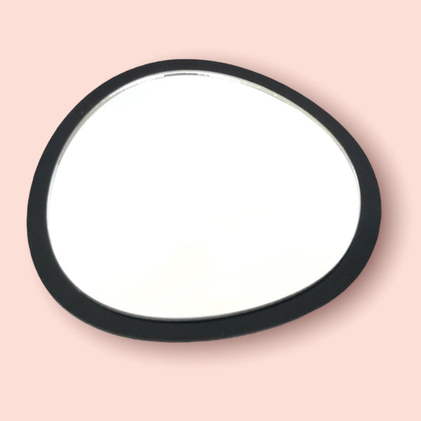 Round Pebble Shaped Mirrors with a Colour Frame of your choice & Hooks