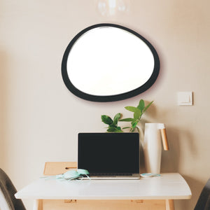 Round Pebble Shaped Mirrors with a Colour Frame of your choice & Hooks