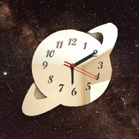 Saturn Shaped Clocks - Many Colour Choices