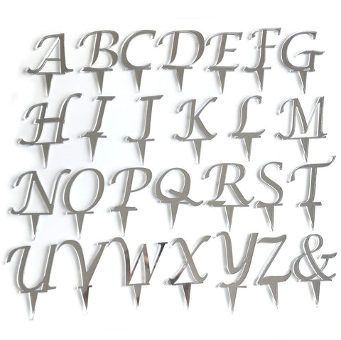 Letter Shaped Cake Toppers - Script Font