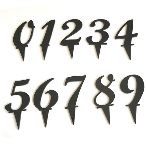 Number Shaped Cake Toppers - Script Font