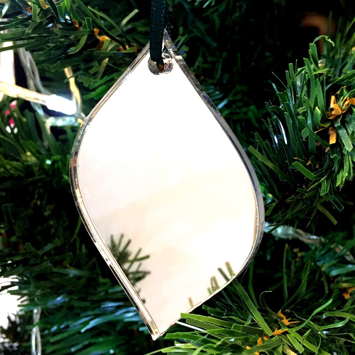 Diamond Bauble Christmas Tree Decorations Mirrored