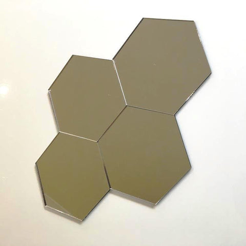 Hexagon Tiles - Silver Mirror