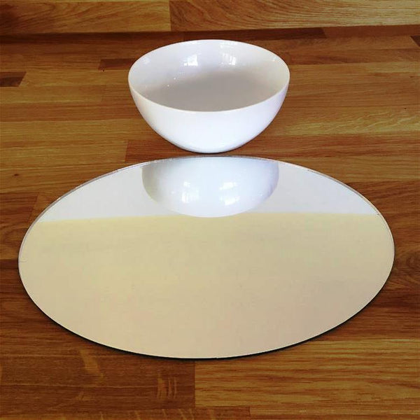 Oval Placemat Set - Mirrored