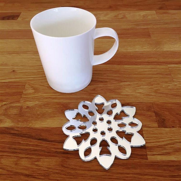 Snowflake Shaped Coaster Set - Mirrored