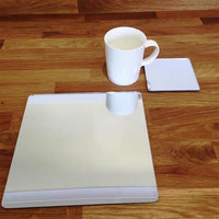 Square Placemat and Coaster Set - Mirrored