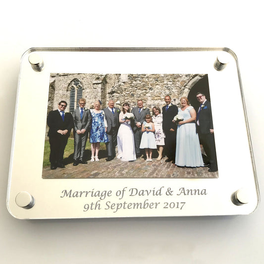 Cadre mural en acrylique pour photographie 10" x 8" avec miroir