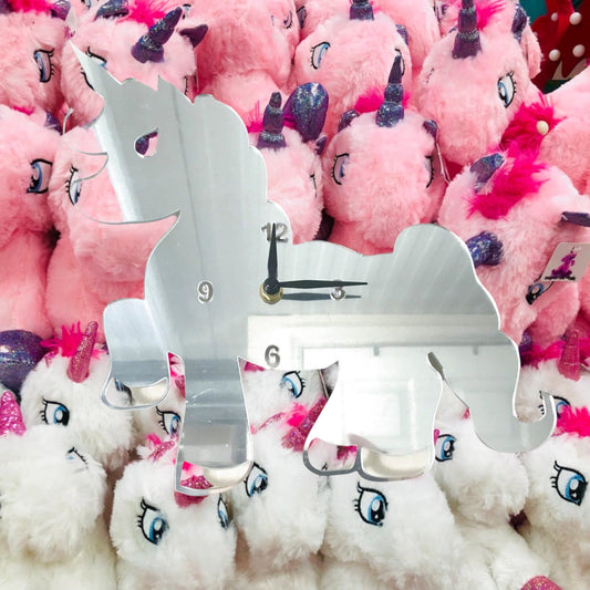 Unicorn Shaped Clocks - Many Colour Choices