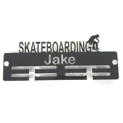 Personalised "Skateboarder" Medal Hanger