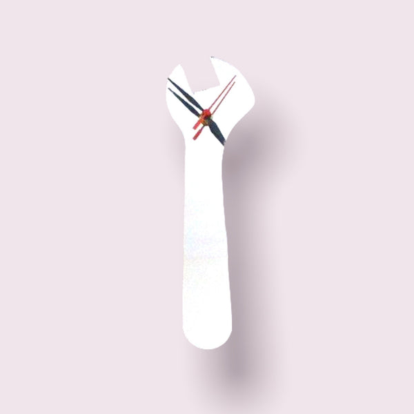Spanner Shaped Clocks - Many Colour Choices