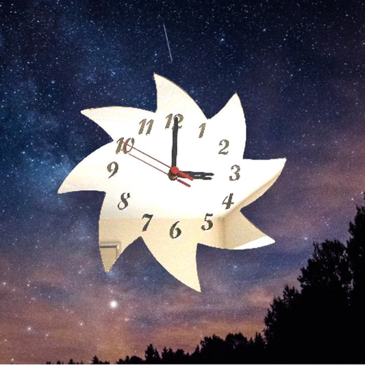 Spiral Star Shaped Clocks - Many Colour Choices